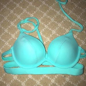 teal push up bikini top